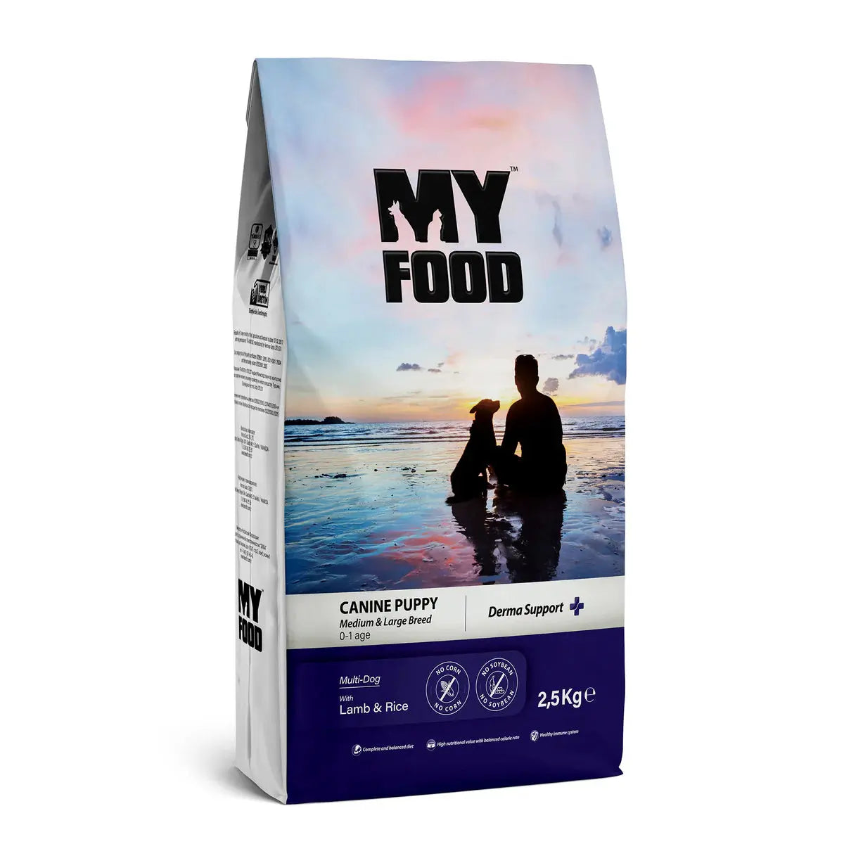MYFOOD PUPPY MEDIUM & LARGE DOG BREED FOOD FOR DERMA SUPPORT Petszapp
