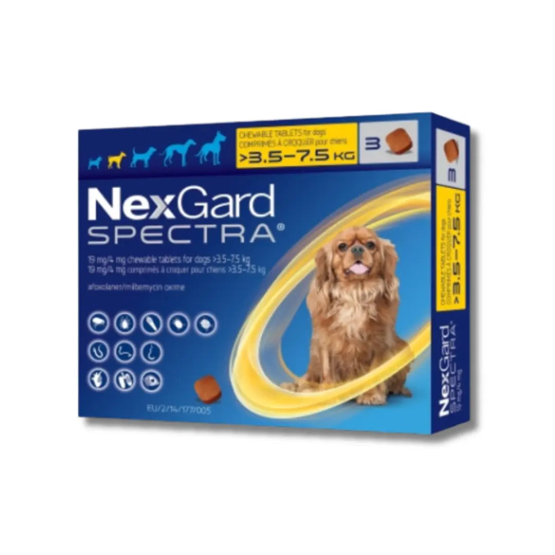 NEXGARD SPECTRA ANTIPARASITIC & DEWORMING CHEWS FOR DOG 3.6-7.5 KG Zoetis