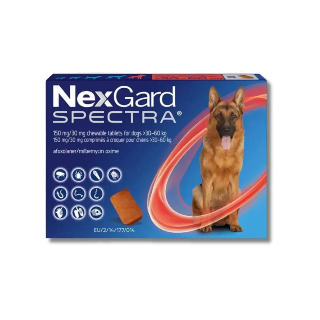 NEXGARD SPECTRA ANTIPARASITIC & DEWORMING CHEWS FOR DOG 30.1 - 60KG Zoetis