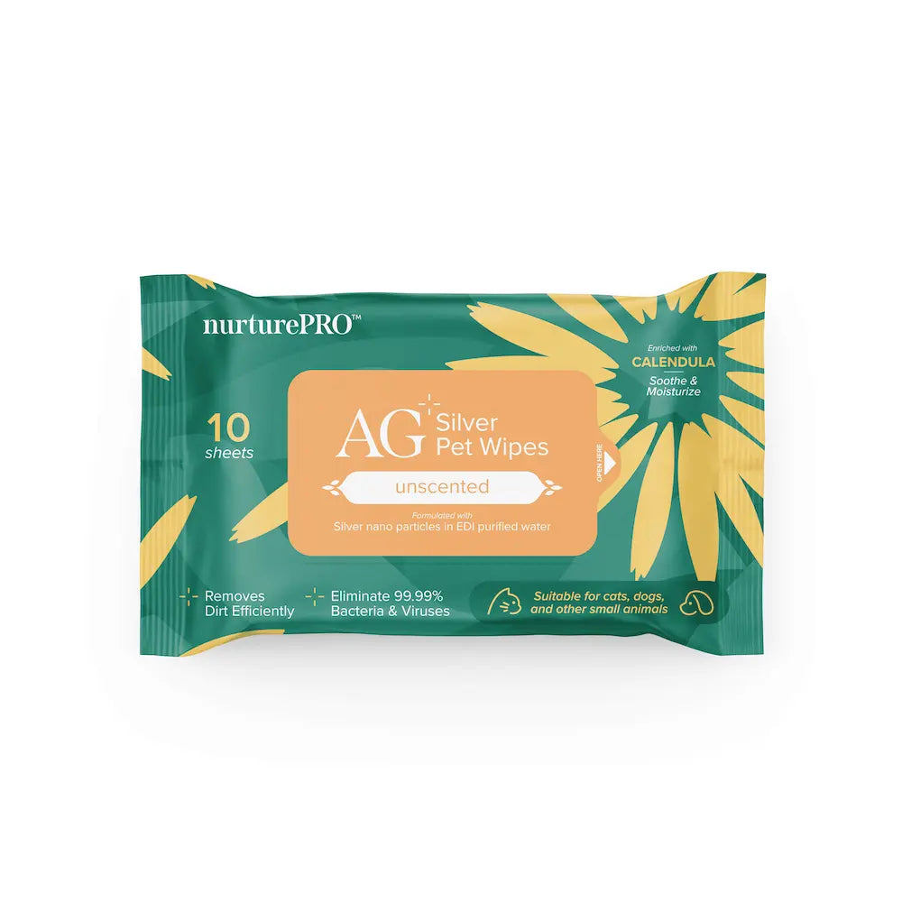 NURTUREPRO AG+ SILVER PET WET WIPES NurturePro