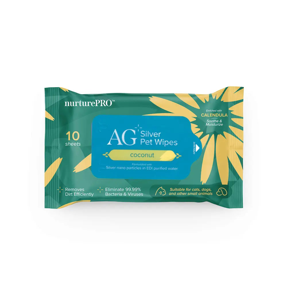 NURTUREPRO AG+ SILVER PET WET WIPES NurturePro