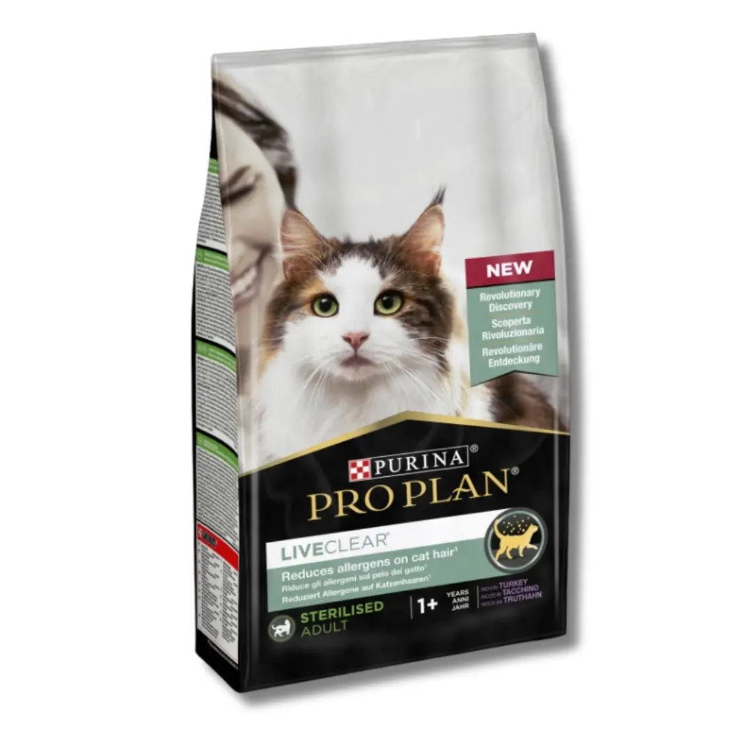 PRO PLAN LIVECLEAR STERILISED ADULT TURKEY 2.8 KG ALLERGEN REDUCING DRY CAT FOOD Purina Pro Plan