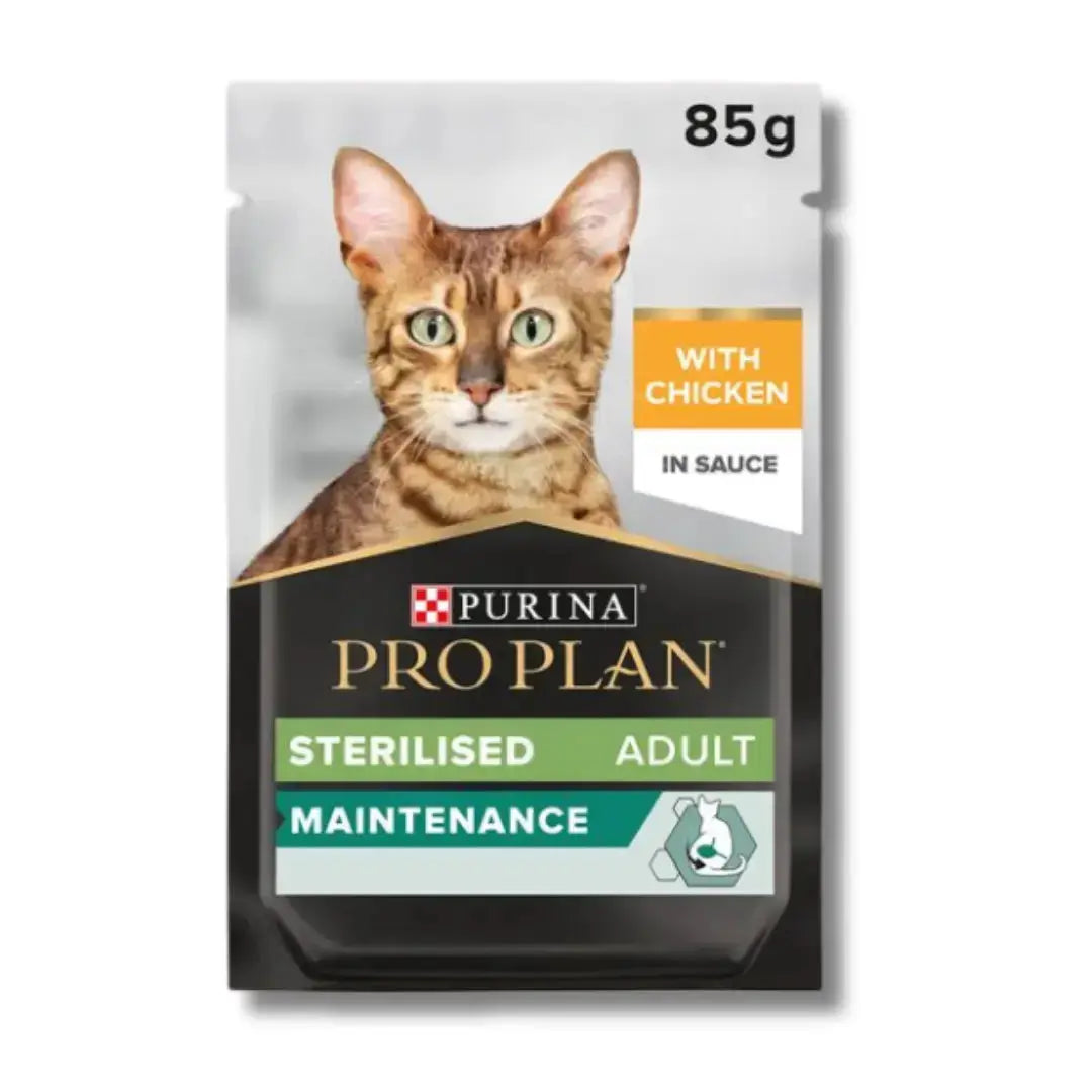 PRO PLAN STERILISED WET CAT FOOD IN GRAVY MULTIPACK 10X85G Purina Pro Plan
