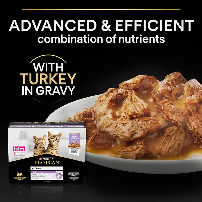 PRO PLAN KITTEN, WET CAT FOOD WITH TURKEY GRILLED IN GRAVY, 26 X 85G Purina Pro Plan