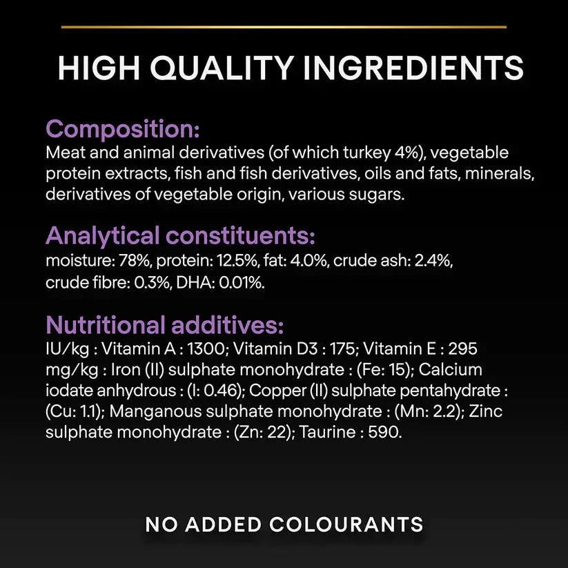 PRO PLAN KITTEN, WET CAT FOOD WITH TURKEY GRILLED IN GRAVY, 26 X 85G Purina Pro Plan