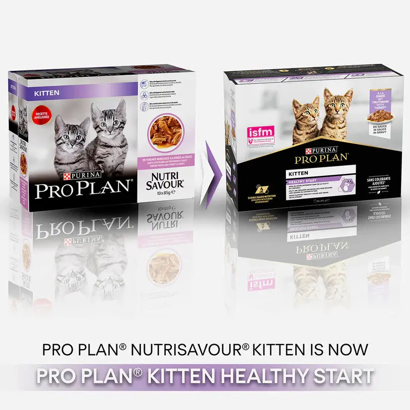 PRO PLAN KITTEN, WET CAT FOOD WITH TURKEY GRILLED IN GRAVY, 26 X 85G Purina Pro Plan