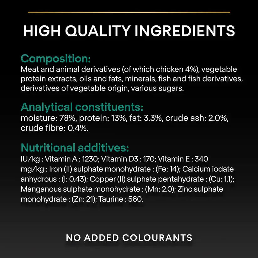 PRO PLAN STERILISED ADULT WET CAT FOOD WITH CHICKEN GRILLED IN GRAVY, 26 X 85G Purina Pro Plan