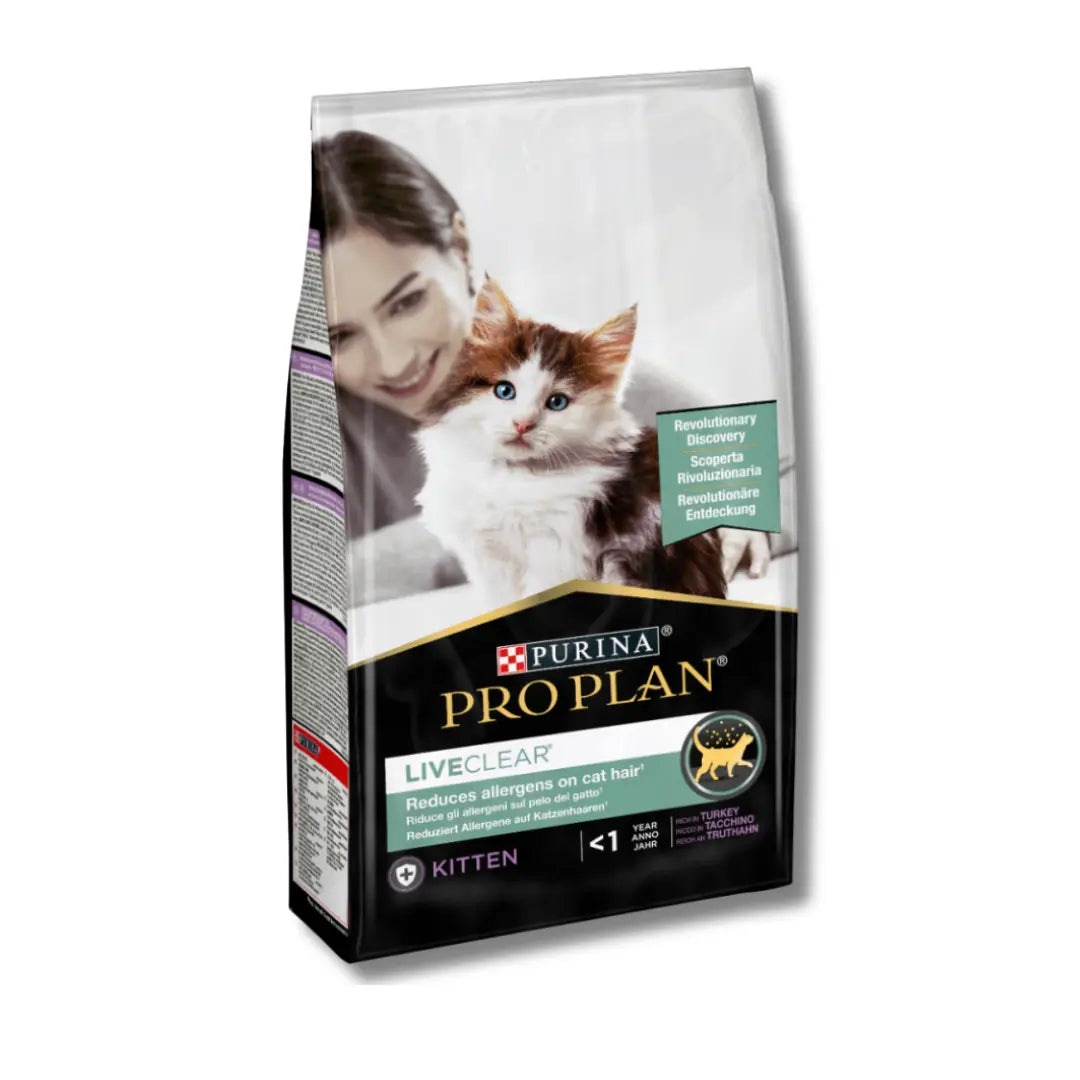 PURINA® PRO PLAN® LIVECLEAR KITTEN, RICH IN TURKEY DRY CAT FOOD 1.4 KG Purina Pro Plan
