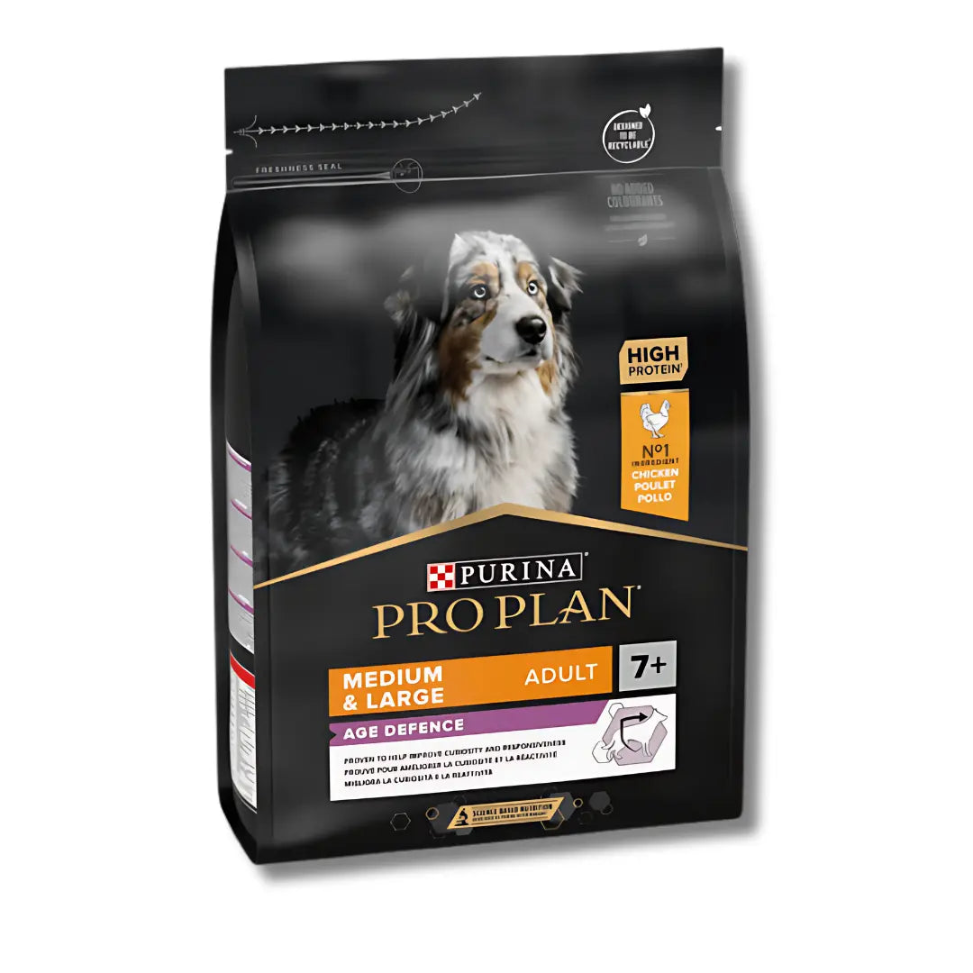 PURINA® PRO PLAN® MEDIUM & LARGE ADULT 7+ AGE DEFENCE, RICH IN CHICKEN DRY DOG FOOD OPTIAGE Purina Pro Plan