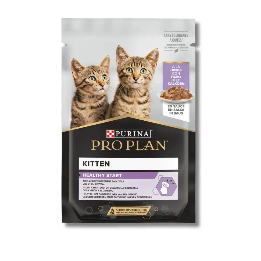 PRO PLAN KITTEN WET CAT FOOD TURKEY IN GRAVY MULTIPACK 10 X 85G Purina Pro Plan