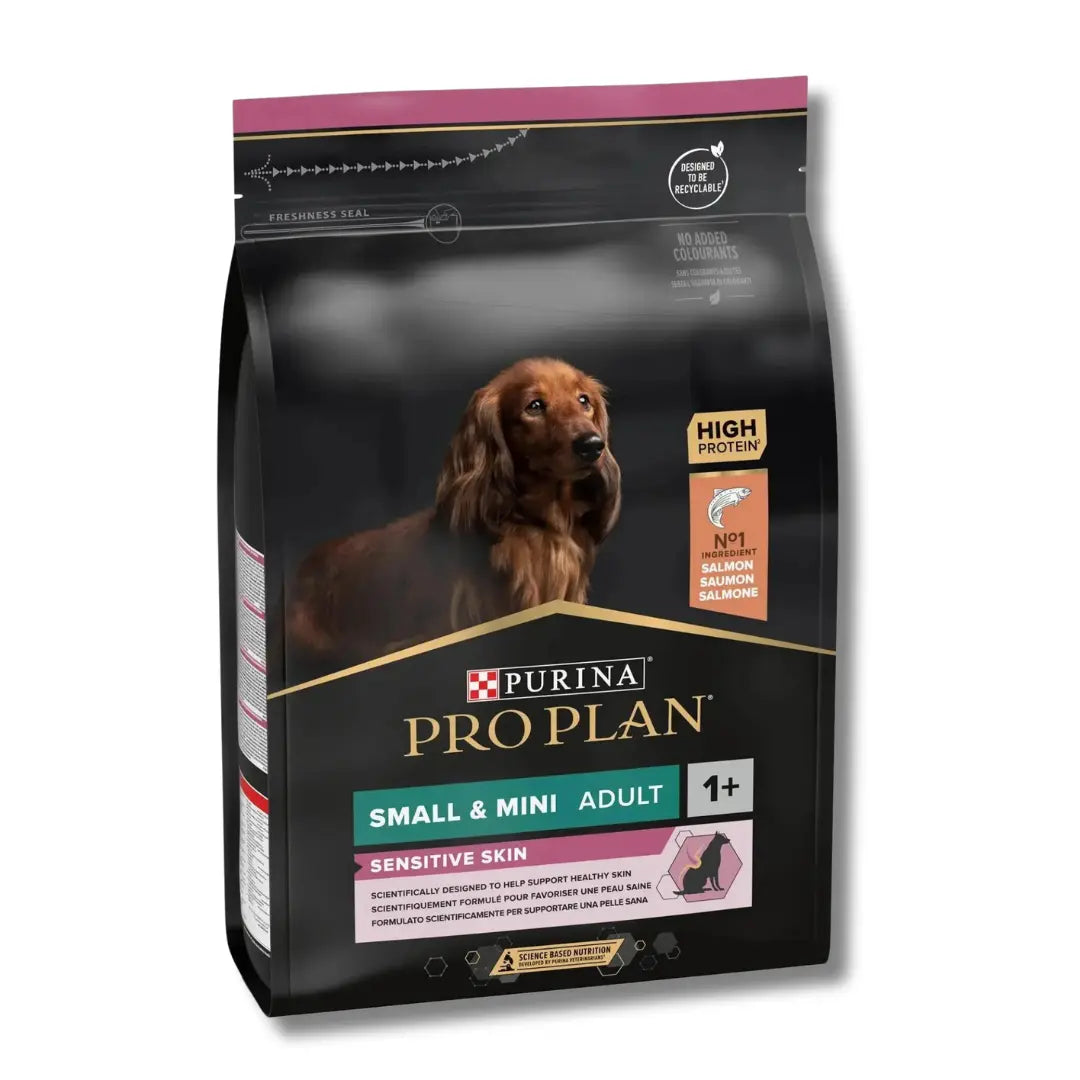 PURINA PRO PLAN SENSITIVE SKIN SMALL AND MINI ADULT, DRY DOG FOOD WITH SALMON 3 KG Purina Pro Plan