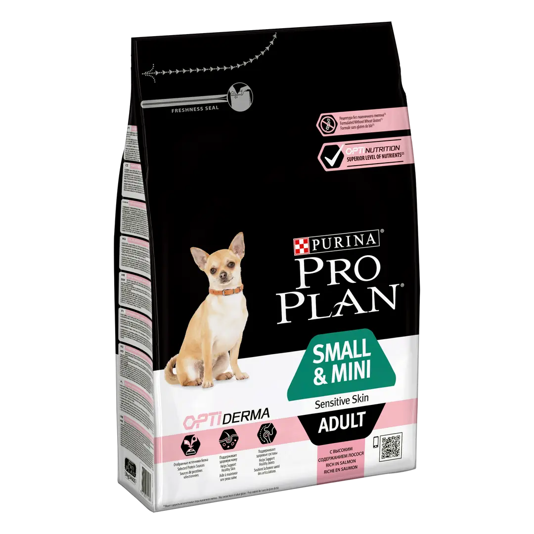 PURINA® PRO PLAN® DOG SMALL & MINI ADULT SENSITIVE SKIN WITH OPTIDERMA® RICH IN SALMON 3 KG PetFit.ae