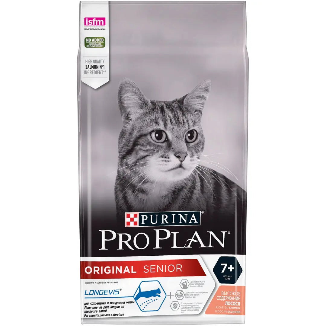 PURINA PRO PLAN ORIGINAL SENIOR 7+ YEARS CAT SALMON WITH LONGEVIS 3 KG PetFit.ae