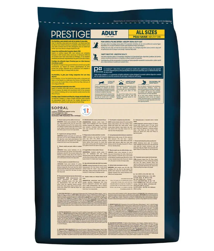 PRO NUTRITION PRESTIGE DOG ADULT ALL SIZE HEALTHY SKIN SALMON - GRAIN FREE Pro Nutrition