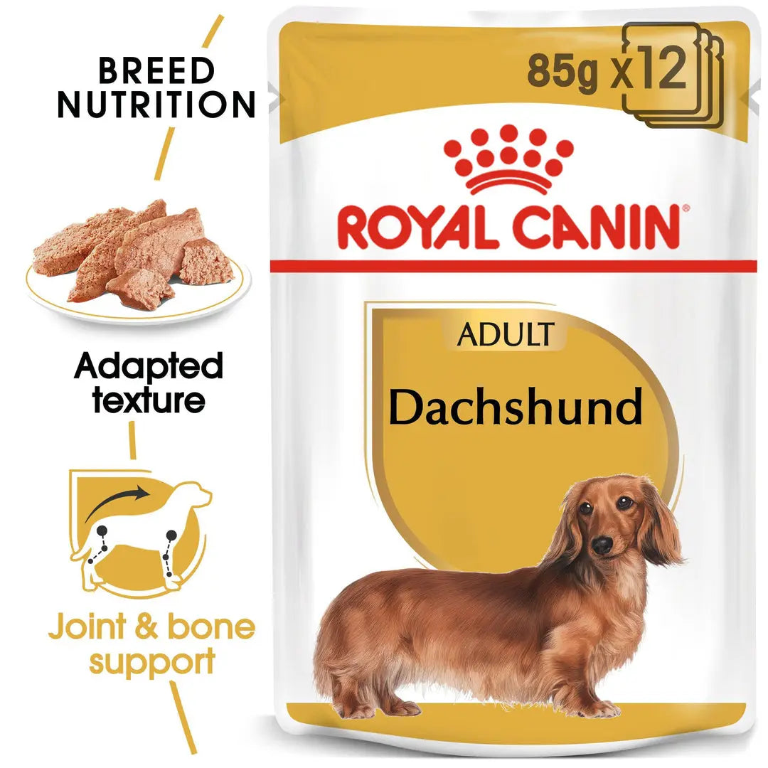 ROYAL CANIN BREED HEALTH NUTRITION DACHSHUND ADULT WET FOOD POUCH, 85G Royal Canin
