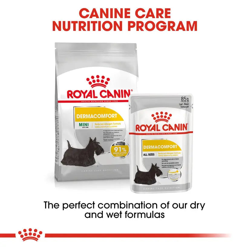 ROYAL CANIN CANINE CARE NUTRITION DERMACOMFORT WET FOOD POUCH, 85G Royal Canin