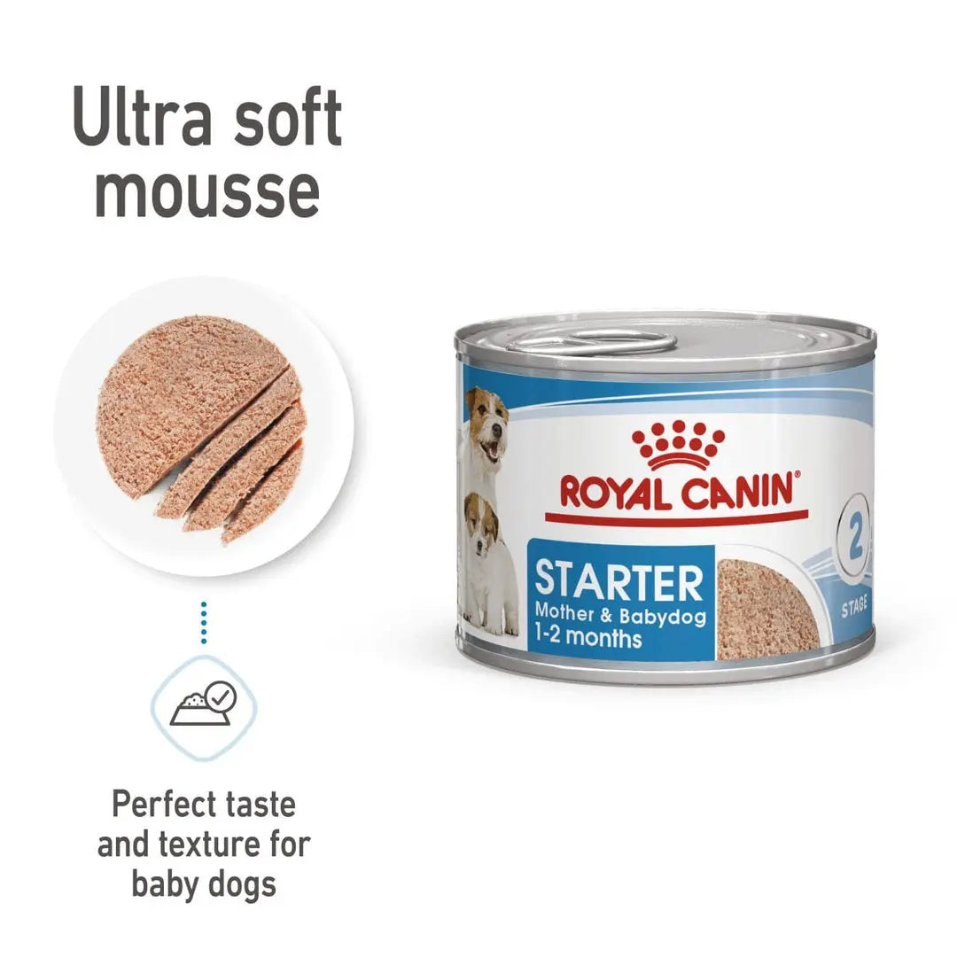 ROYAL CANIN CANINE HEALTH NUTRITION STARTER MOUSSE MOTHER & BABY WET DOG FOOD CAN, 195G 1×Can Royal Canin