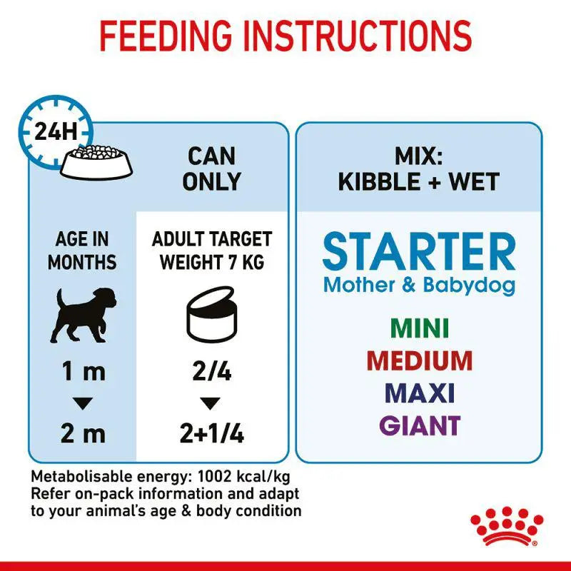 ROYAL CANIN CANINE HEALTH NUTRITION STARTER MOUSSE MOTHER & BABY WET DOG FOOD CAN, 195G 1×Can Royal Canin