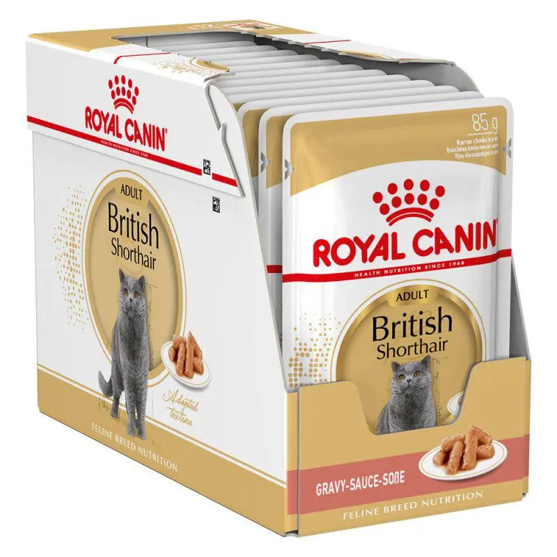 ROYAL CANIN FELINE BREED NUTRITION BRITISH SHORTHAIR WET FOOD POUCH, 85 G Royal Canin