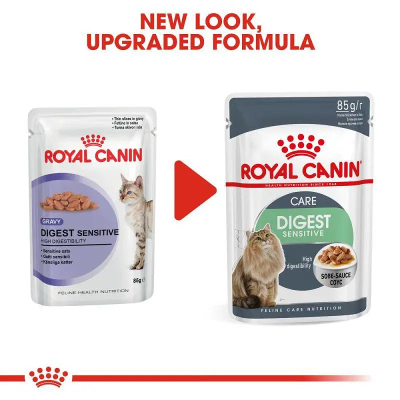 ROYAL CANIN FELINE CARE NUTRITION DIGEST SENSITIVE GRAVY WET FOOD POUCH, 85G Royal Canin