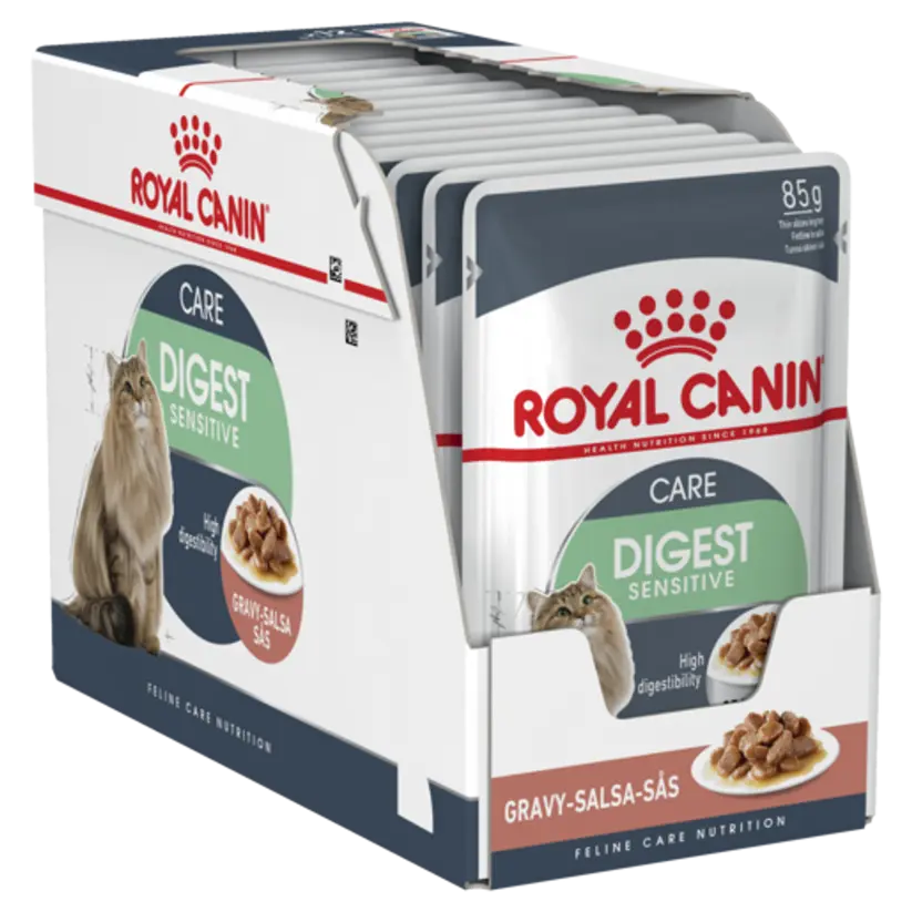 ROYAL CANIN FELINE CARE NUTRITION DIGEST SENSITIVE GRAVY WET FOOD POUCH, 85G Royal Canin