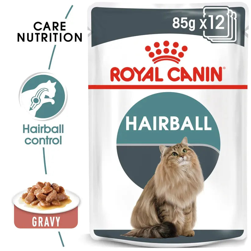 ROYAL CANIN FELINE CARE NUTRITION HAIRBALL GRAVY WET FOOD POUCH, 85G Royal Canin