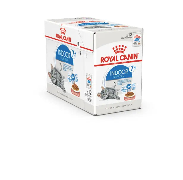 ROYAL CANIN FELINE HEALTH NUTRITION INDOOR STERILISED 7+ GRAVY WET FOOD POUCH, 85G Royal Canin