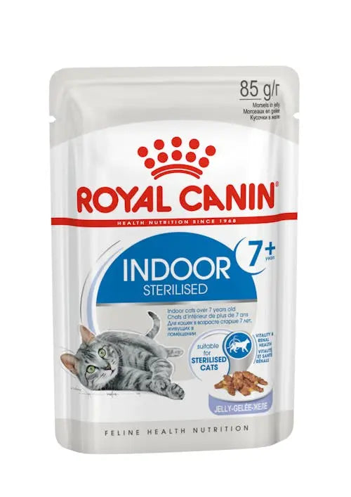 ROYAL CANIN FELINE HEALTH NUTRITION INDOOR STERILISED 7+ JELLY WET FOOD POUCH, 85G Royal Canin