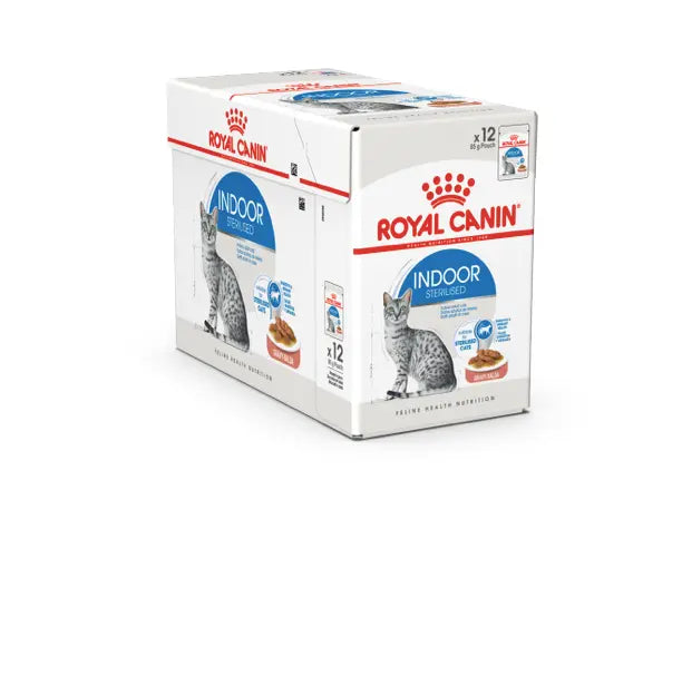 ROYAL CANIN FELINE HEALTH NUTRITION INDOOR STERILISED GRAVY WET CAT FOOD POUCH, 85G Royal Canin