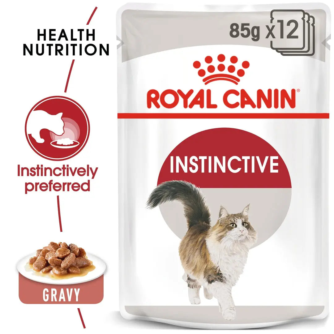 ROYAL CANIN FELINE HEALTH NUTRITION INSTINCTIVE ADULT CATS GRAVY WET FOOD POUCH, 85G Royal Canin
