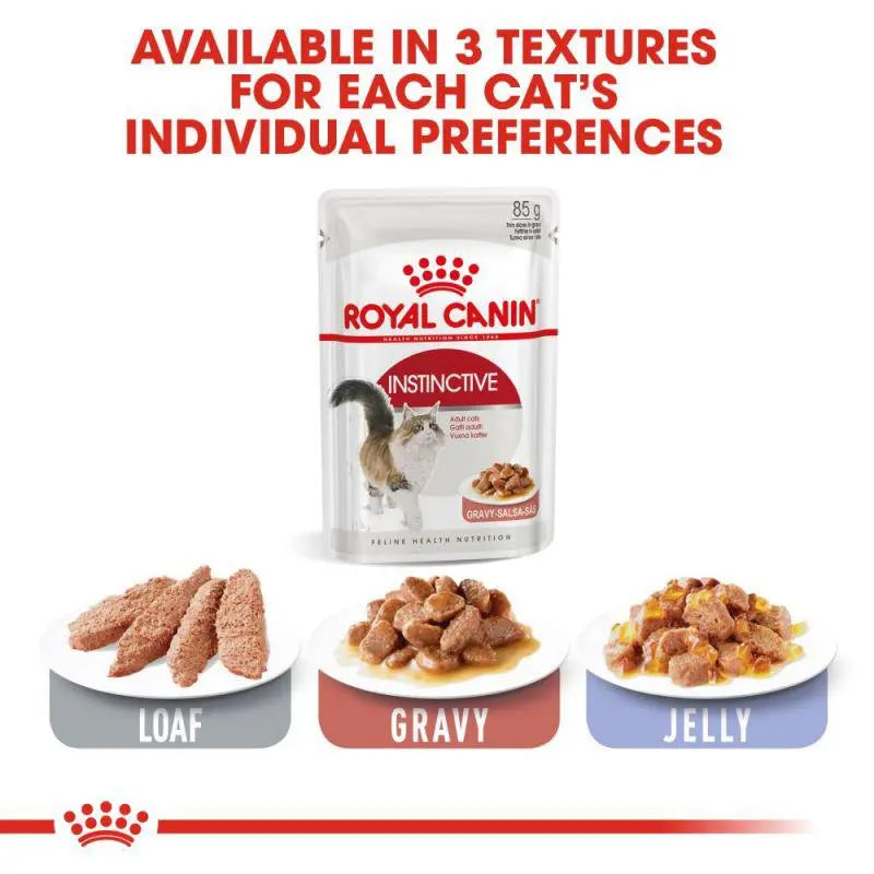 ROYAL CANIN FELINE HEALTH NUTRITION INSTINCTIVE ADULT CATS GRAVY WET FOOD POUCH, 85G Royal Canin