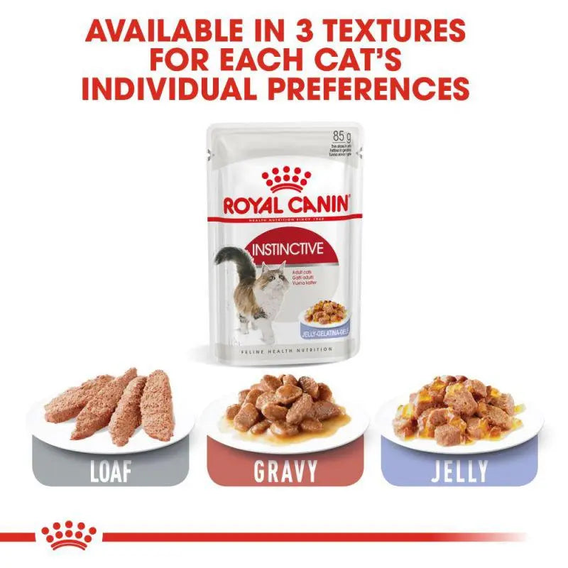 ROYAL CANIN FELINE HEALTH NUTRITION INSTINCTIVE ADULT CATS JELLY WET FOOD POUCH, 85G Royal Canin