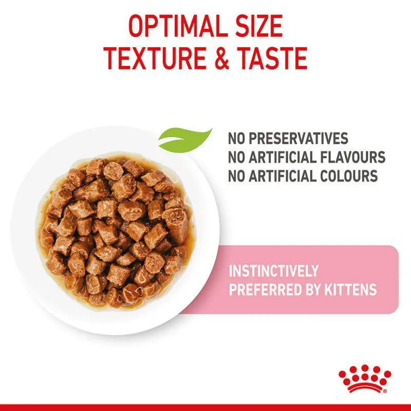ROYAL CANIN FELINE HEALTH NUTRITION KITTEN GRAVY WET FOOD POUCH 1 Box(12×85g) Royal Canin