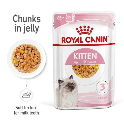 ROYAL CANIN FELINE HEALTH NUTRITION KITTEN JELLY WET CAT FOOD POUCH Royal Canin