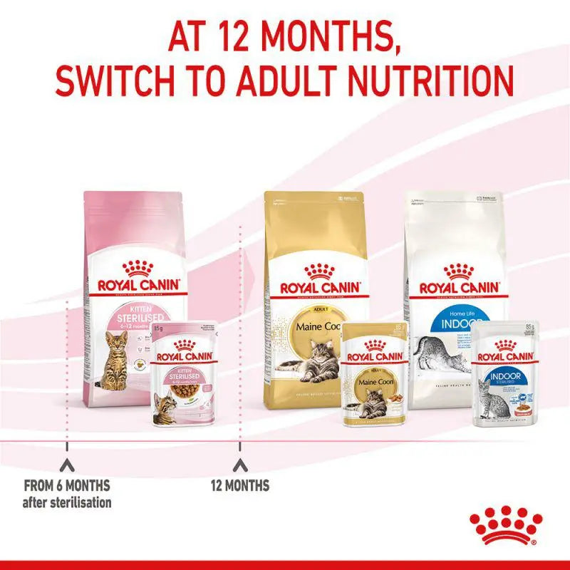 ROYAL CANIN FELINE HEALTH NUTRITION KITTEN STERILISED GRAVY WET CAT FOOD POUCH, 85G Royal Canin