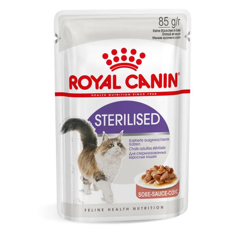 ROYAL CANIN FELINE HEALTH NUTRITION STERILISED GRAVY WET FOOD POUCH, 85G Royal Canin