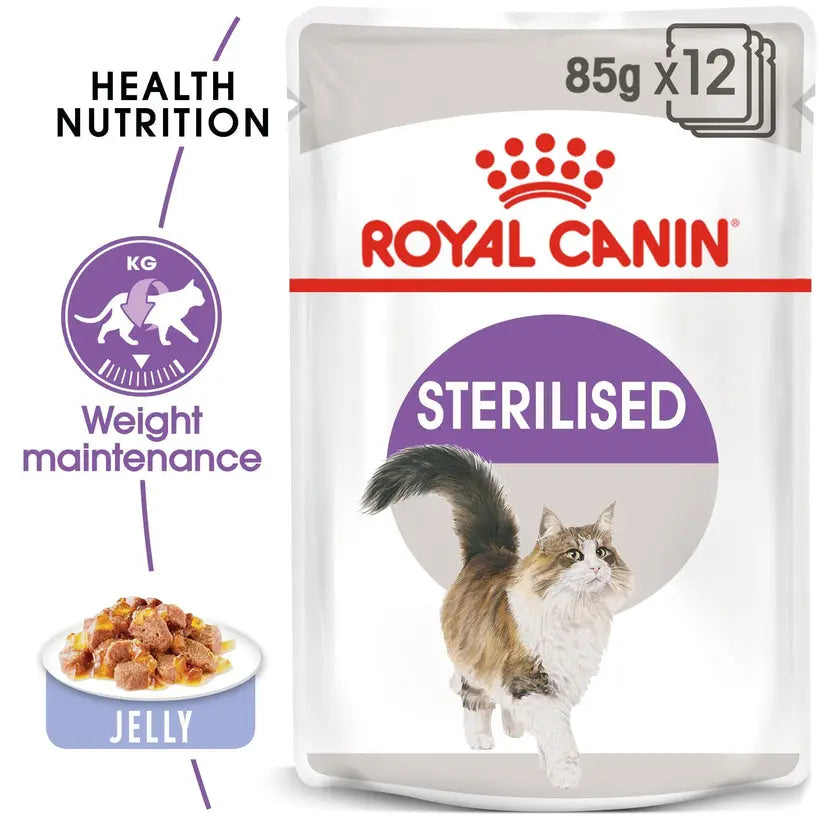 ROYAL CANIN FELINE HEALTH NUTRITION STERILISED JELLY WET FOOD POUCH, 85G Royal Canin
