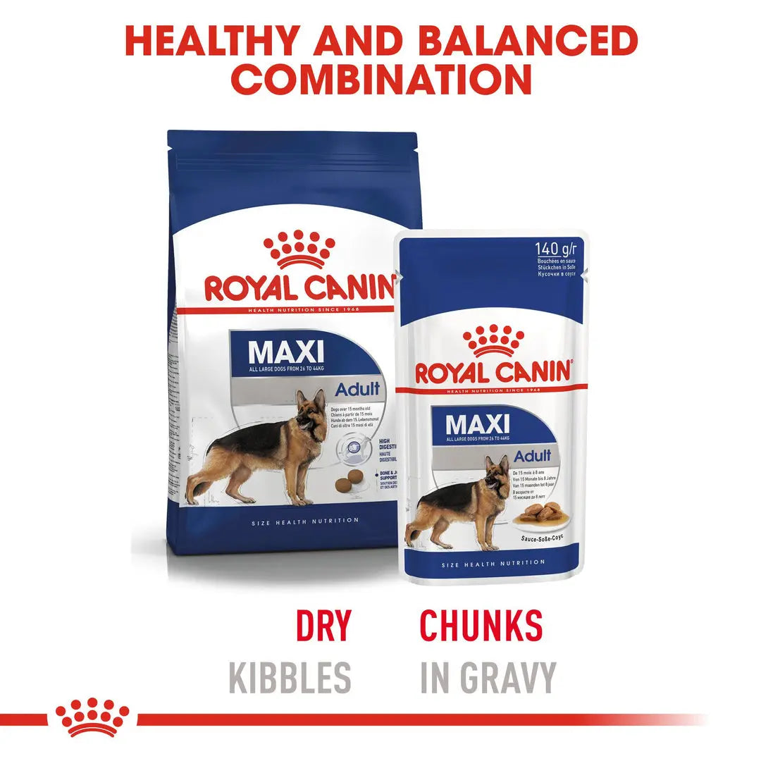 ROYAL CANIN SIZE HEALTH NUTRITION MAXI ADULT WET FOOD POUCH, 140G Royal Canin