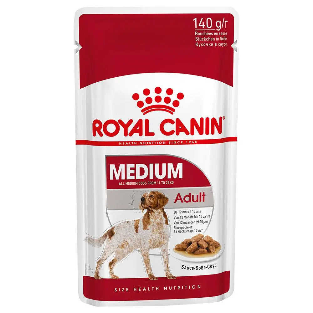ROYAL CANIN SIZE HEALTH NUTRITION MEDIUM ADULT WET FOOD POUCH, 140 GM Royal Canin