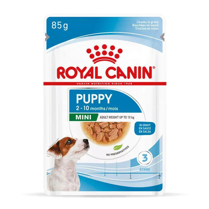 ROYAL CANIN SIZE HEALTH NUTRITION MINI PUPPY WET FOOD POUCH, 12×85g Royal Canin
