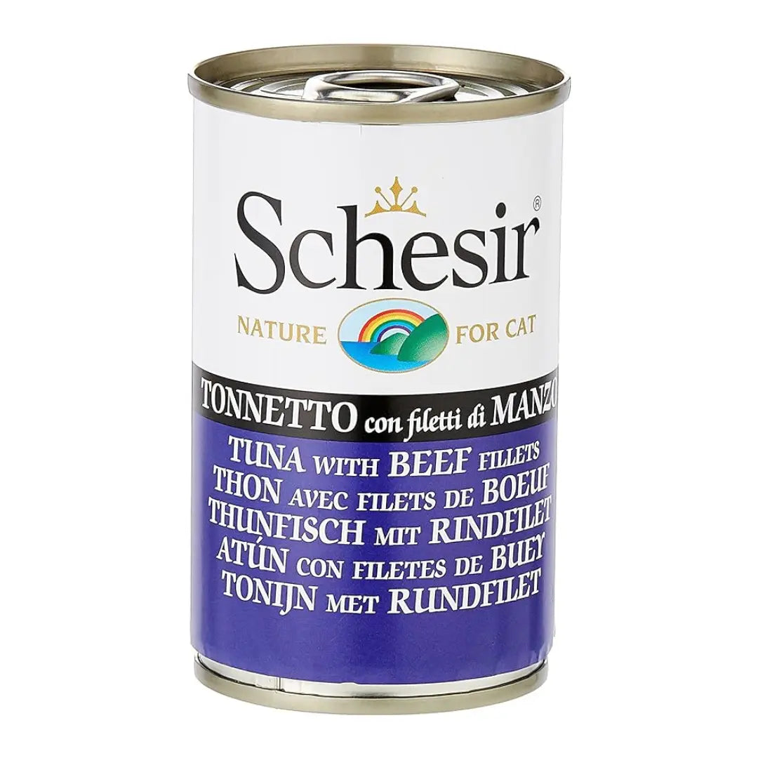 SCHESIR CAT WET FOOD TUNA WITH BEEF FILLTES 140g Schesir