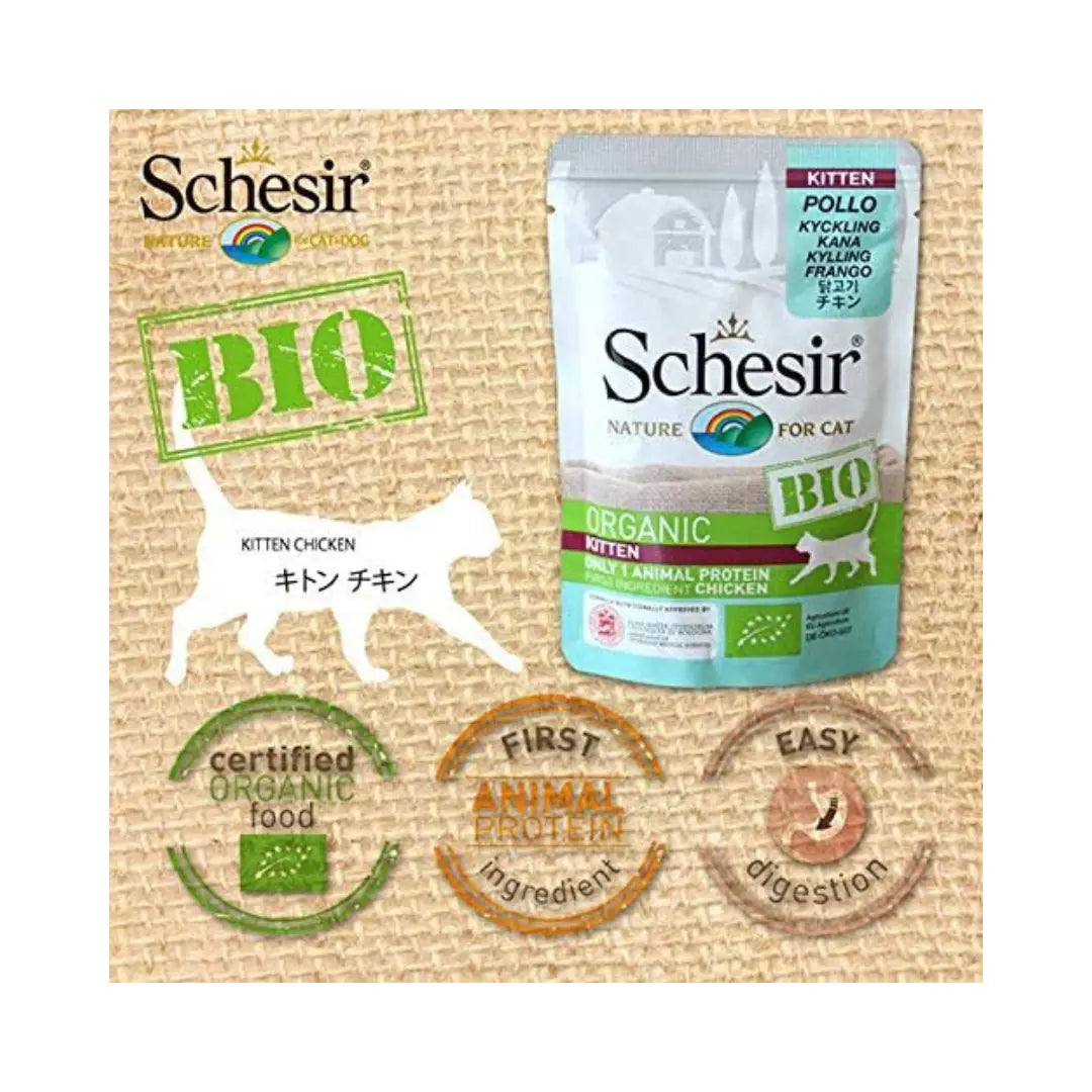 SCHESIR KITTEN BIO CHICKEN 85g Schesir