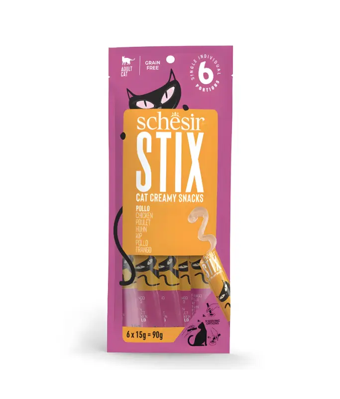 SCHESIR STIX TREAT FOR CAT IN CREAM 6X15G Schesir