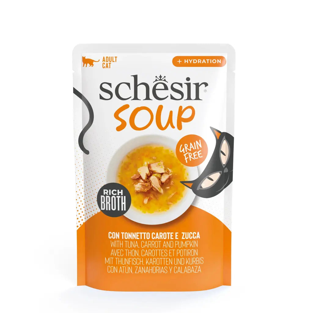 SCHESIR SOUP CAT WET FOOD IN SOUP POUCH 40G Schesir