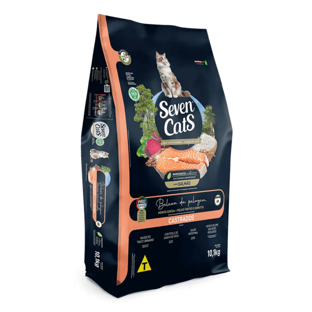 SEVEN CATS COAT BEAUTY STERILIZED CAT FOOD SALMON 10.1KG Seven Cats