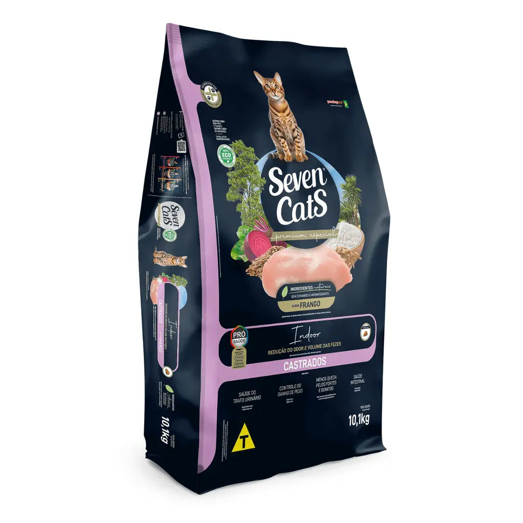 SEVEN CATS INDOOR CAT FOOD FOR STERILIZED CHICKEN 10.1KG Seven Cats