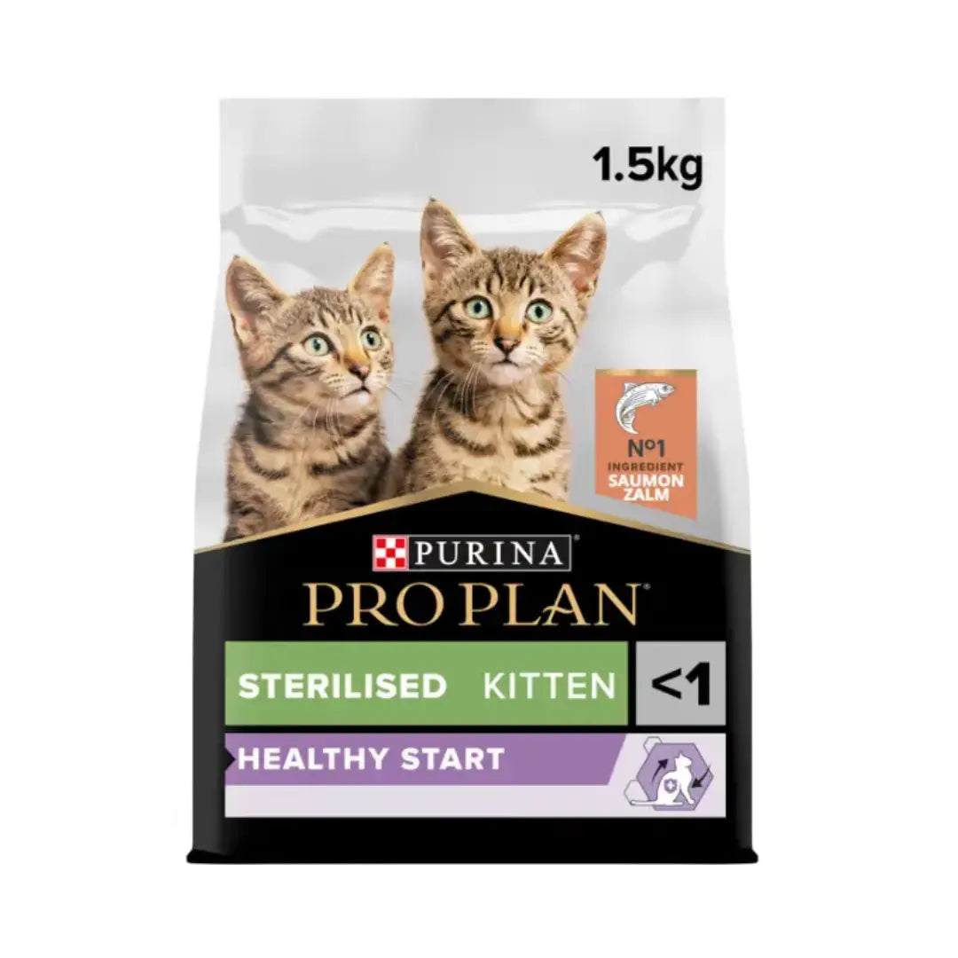 PURINA PRO PLAN STERILISED KITTEN HEALTHY START DRY CAT FOOD WITH SALMON 1.5KG Purina Pro Plan