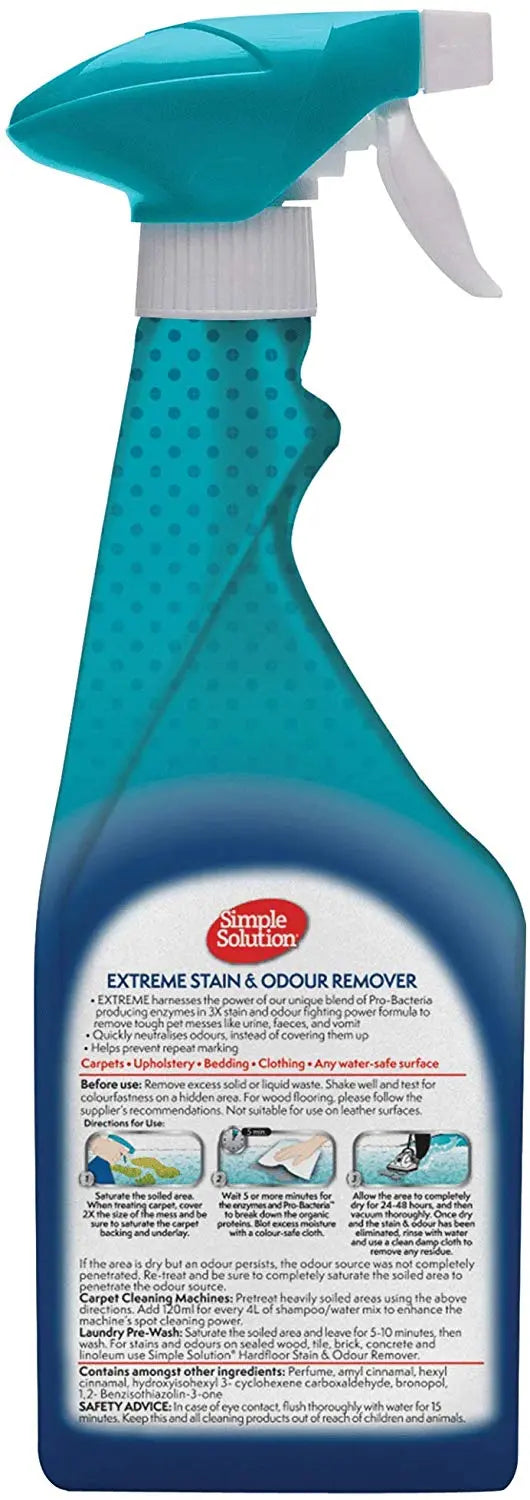 EXTREME STAIN AND ODOR REMOVER FOR DOG 500ML SIMPLE SOLUTION