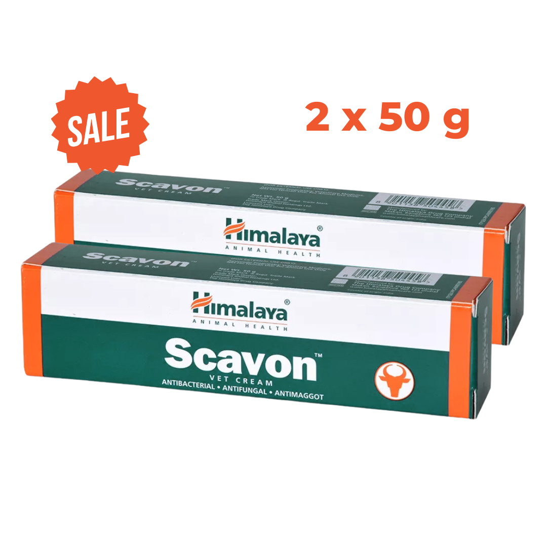 HIMALAYA SCAVON VET CREAM WOUND HEALER ANTIMICROBIAL CREAM FOR DOGS & CATS 50 Gm - Pack Of 2 Himalaya