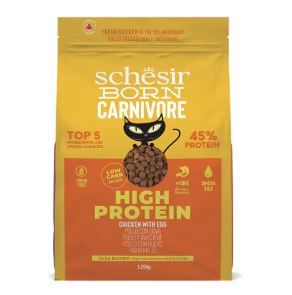 SCHESIR BORN CARNIVORE GREAIN FREE OVEN BAKED DRY CAT 1.25KG Schesir